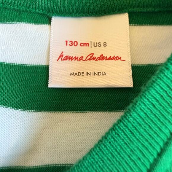 Hanna Andersson Strawberry Stripe Ready For Adventure Tee 130cm US 8 - Picture 7 of 9